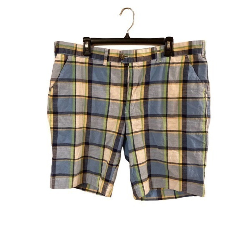 Men’s Loudmouth Golf Shorts Size 40 Blue Plaid Cotton‎
